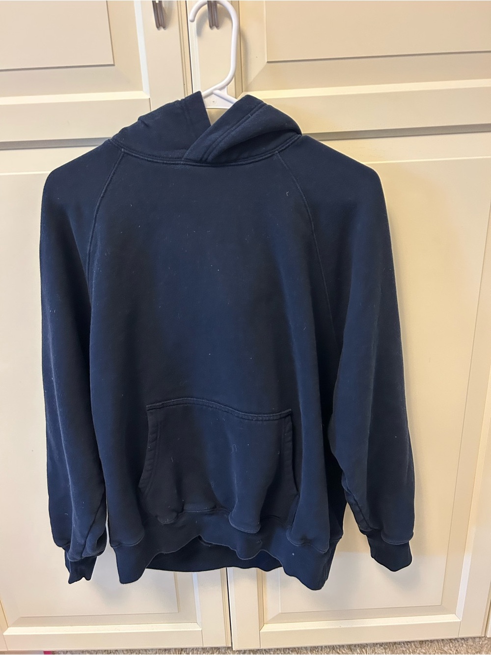 Aritzia Dark Navy Hooded Pullover Sweatshirt